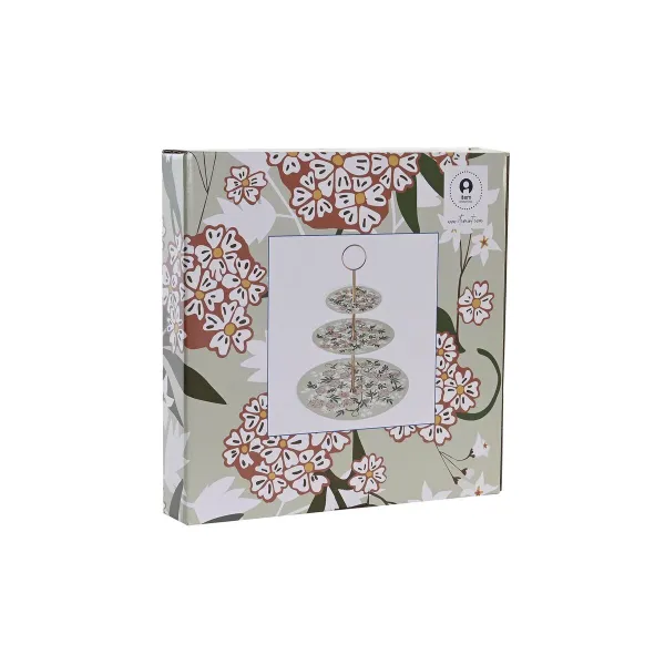 Ваза для фруктов DKD Home Decor Зеленый Бежевый Металл Фарфор традиционный 27 x 27 x 34 cm