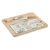 Uzkodu paplāte DKD Home Decor 24,5 x 20 x 1,2 cm Bēšs Zaļš Keramika
