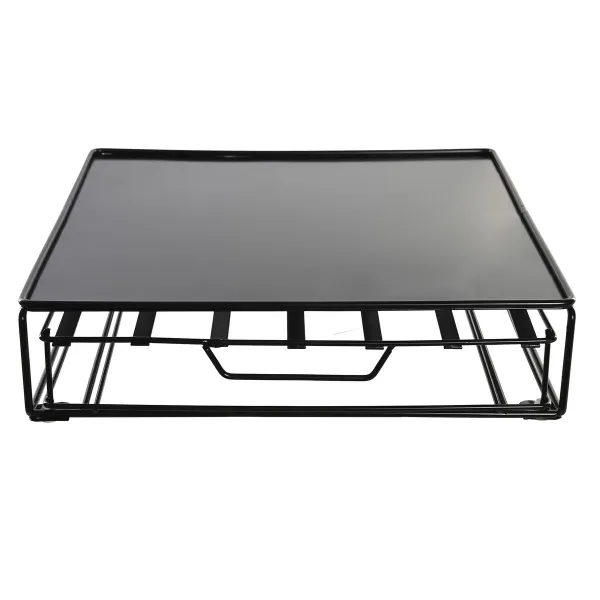 Kavos kapsulių dėklas DKD Home Decor 28,7 x 32 x 7 cm Juoda Metalinis