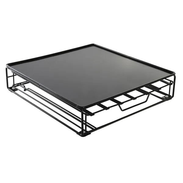 Kavos kapsulių dėklas DKD Home Decor 28,7 x 32 x 7 cm Juoda Metalinis