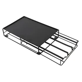 Kavos kapsulių dėklas DKD Home Decor 21 x 31 x 7,5 cm Juoda Metalinis