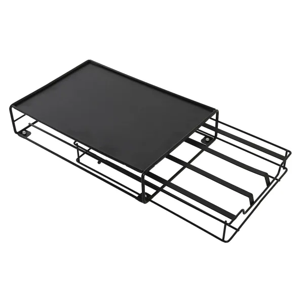 Kavos kapsulių dėklas DKD Home Decor 21 x 31 x 7,5 cm Juoda Metalinis