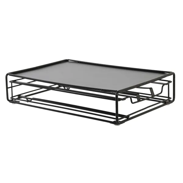Kafijas Kapsulu Organizators DKD Home Decor 21 x 31 x 7,5 cm Melns Metāls