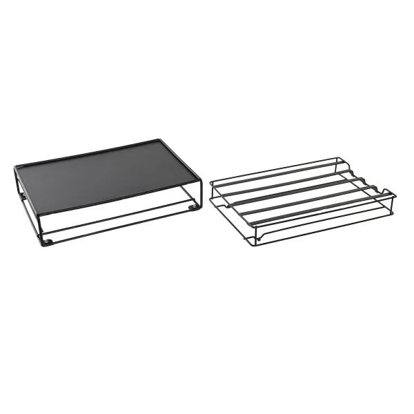 Kavos kapsulių dėklas DKD Home Decor 21 x 31 x 7,5 cm Juoda Metalinis