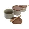 Сахарница DKD Home Decor Коричневый Бежевый древесина каучукового дерева 29 x 10 x 7 cm