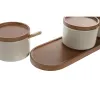Sokeriastia DKD Home Decor Ruskea Beige Kumipuu 29 x 10 x 7 cm