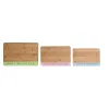 Leikkuulauta DKD Home Decor Sininen Vihreä Pinkki Bambu 33,5 x 22,4 x 1,2 cm