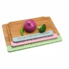 Lenta sūriui DKD Home Decor Bambukas Nerūdijantis plienas 33,5 x 24 x 2 cm (3 vnt.)