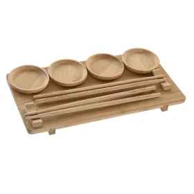 Набор для суши DKD Home Decor 24 x 0,5 x 0,5 cm Натуральный Восточный