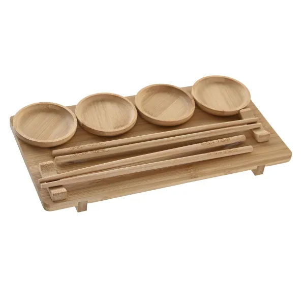 Набор для суши DKD Home Decor 24 x 0,5 x 0,5 cm Натуральный Восточный