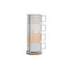 Piece Coffee Cup Set DKD Home Decor Yellow Blue White Red Metal Bamboo Dolomite 260 ml