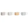 Piece Coffee Cup Set DKD Home Decor Yellow Blue White Red Metal Bamboo Dolomite 260 ml