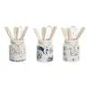 Ruukku keittiövälineille DKD Home Decor Metalli Dolomite Puu MDF 12 x 12 x 25 cm (3 osaa)