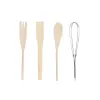 Горшок для кухонной утвари DKD Home Decor Металл Dolomite Деревянный MDF 12 x 12 x 25 cm (3 штук)