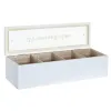 Box for Infusions DKD Home Decor 30 x 9 x 8 cm Crystal Blue Pink 3 Pieces MDF Wood