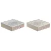 Haudukelaatikko DKD Home Decor Kristalli Metalli Monivärinen Puu MDF (24,5 x 24,5 x 6 cm) (2 osaa)