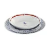 Pusdienas Aprīkojuma Komplekts DKD Home Decor Zils Balts Sarkans Porcelāns Vidusjūra 18 Daudzums 27 x 27 x 3 cm