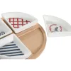 Rinkinys užkandžiams DKD Home Decor 21,5 x 21,5 x 1 cm Raudona Mėlyna Balta Keramikos dirbinys Viduržemio Namai