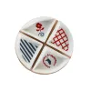 Alkuruokasetti DKD Home Decor 21,5 x 21,5 x 1 cm Punainen Sininen Valkoinen Kivitavara Välimeren Talot
