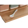 Alkuruokasetti DKD Home Decor 26 x 9 x 4 cm Posliini Monivärinen Bambu 8 Kappaletta Skandinaavinen