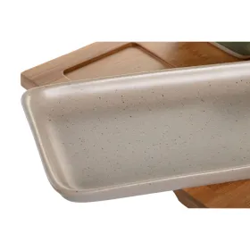 Комплект для аперитива DKD Home Decor 24 x 23,5 x 1,5 cm Фарфор Разноцветный Бамбук 6 Предметы Скандинавский