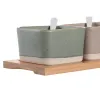 Rinkinys užkandžiams DKD Home Decor 29 x 11,5 x 1,5 cm Porcelianas Spalvotas Bambukas Skandinavijos