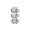 Krūzīšu komplekts ar apakštasēm DKD Home Decor Balts Metāls Keramika 90 ml 8 x 6 x 6 cm 11 x 11 x 2 cm