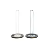 Rankšluosčių laikiklis DKD Home Decor Mėlyna Balta Metalinis Kaučiukmedžio mediena 15 x 15 x 31 cm (2 vnt.)