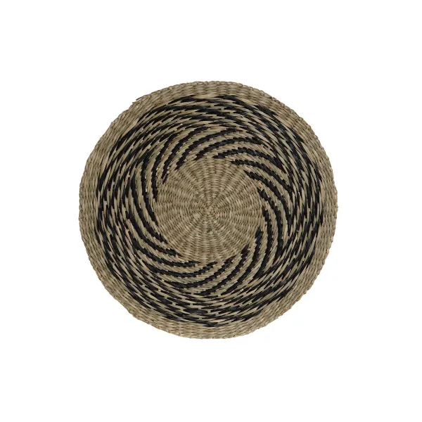 Table Mat DKD Home Decor Black Natural 38 x 38 x 1 cm
