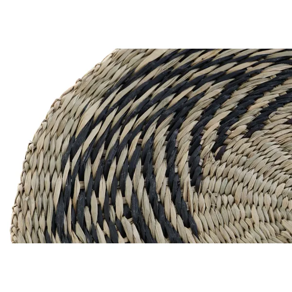 Tabletti DKD Home Decor Musta Luonnollinen 38 x 38 x 1 cm