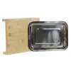 Griešanas dēlis DKD Home Decor Dabisks Bambuss Nerūsējošais tērauds 28 x 21,5 x 4,2 cm