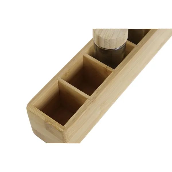 Bambusa Garšvielu Plaukts DKD Home Decor 32,5 x 6,5 x 6,5 cm
