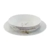 Pusdienas Aprīkojuma Komplekts Home ESPRIT Balts Zaļš Rozā Porcelāns 18 Daudzums 27 x 27 x 2 cm