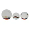 Pusdienas Aprīkojuma Komplekts Home ESPRIT Zils Zaļš Porcelāns Tropiskais 18 Daudzums 27 x 27 x 2 cm