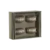 Salvešu gredzens DKD Home Decor Dabisks Džuts Sveķi Alumīnijs 6 x 3 x 6 cm 4 Daudzums