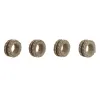 Кольцо для салфетки DKD Home Decor Натуральный Джут Древесина манго 6 x 3 x 6 cm 4 Предметы