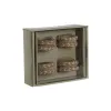 Servetėlės žiedas DKD Home Decor Natūralus Žgutas Mango mediena 6 x 3 x 6 cm 4 Dalys