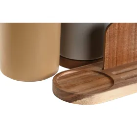 Ruukku keittiövälineille Home ESPRIT Akaasia Dolomite 20 x 9,5 x 18,5 cm (2 osaa)