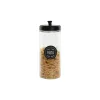 4 purkkia Home ESPRIT Musta Metalli Kristalli 1 L 1,5 L 1,8 L 10,4 x 10,4 x 26,4 cm