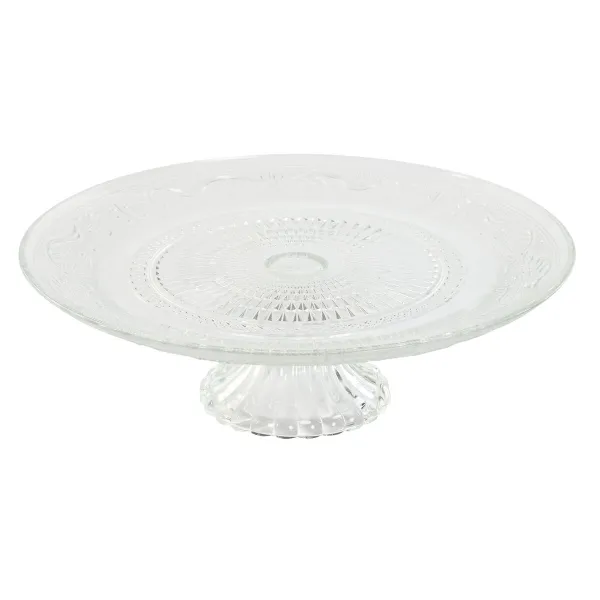 Litteä Lautanen Home ESPRIT Läpinäkyvä Kristalli 29 x 29 x 9,2 cm