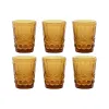 Stiklinių rinkinys Home ESPRIT Gintaras Stiklas Su palengvėjimu 240 ml (6 vnt.)
