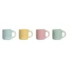Piece Coffee Cup Set Home ESPRIT Yellow Blue Green Pink Porcelain 110 ml 4 Pieces