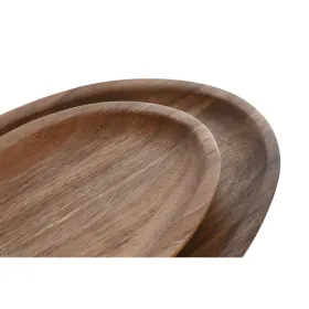 Lautassetti Home ESPRIT Luonnollinen Akaasia 26 x 18 x 1,6 cm