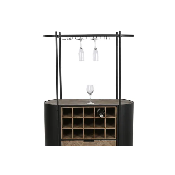 Pulloteline Home ESPRIT Musta Luonnollinen Metalli Kuusi 90 x 36 x 150 cm