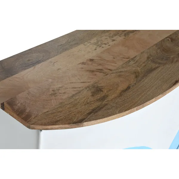 Bar unit Home ESPRIT White Brown Turquoise 157 x 52 x 90 cm