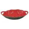 Snack Kulho Home ESPRIT Punainen Vihreä Kivitavara Vesimeloni 30 x 19,5 x 7,5 cm