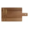 Siera dēlis Home ESPRIT Nerūsējošais tērauds Akācija 38 x 20 x 1,5 cm (3 Daudzums)
