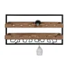 pudeļu statīvs Home ESPRIT Melns Dabisks 65 x 25 x 35 cm