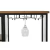 Pulloteline Home ESPRIT Musta Luonnollinen Puu Metalli Kristalli 102 x 32 x 60 cm