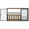 Butelių laikiklis Home ESPRIT Juoda Natūralus Medžio Metalinis Stiklas 102 x 32 x 60 cm